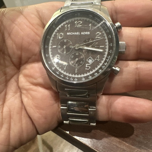 Working Michael Kors Watch MK—8037 43mm Chronograph‎ New Battery See Description - Picture 1 of 9